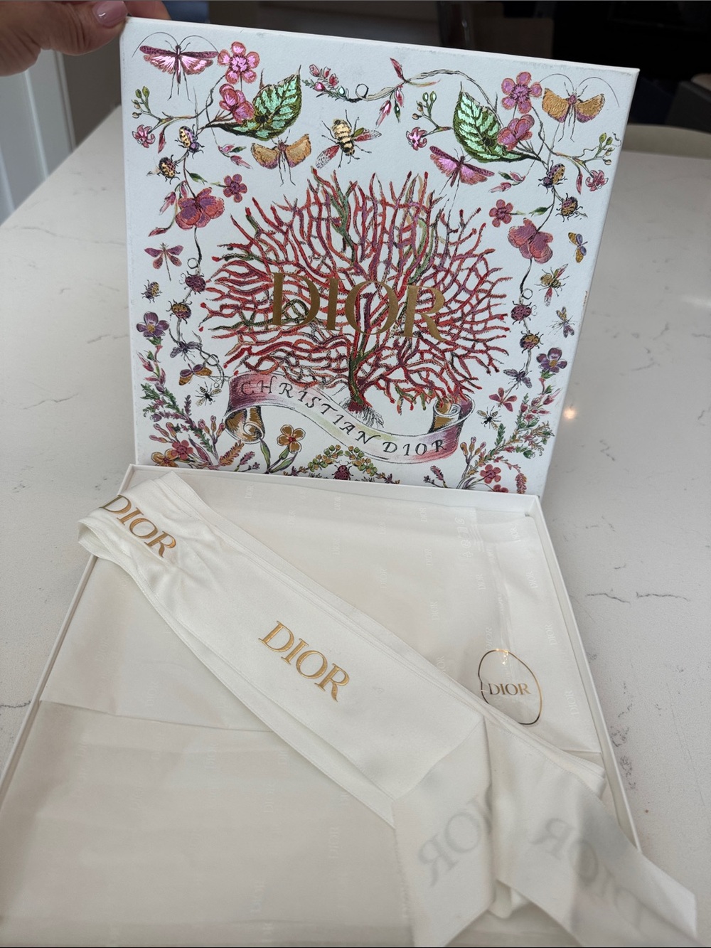 Dior Scarf Box/tissue/ribbon RARE LIMITED EDITION “Cabinet of Curiosities”